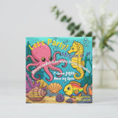 Krachtens de partij van de Zee Feestdagenkaart (Staand voorkant)