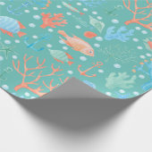 Krachtens de Waterverf van het Zee Cadeaupapier (Hoek)