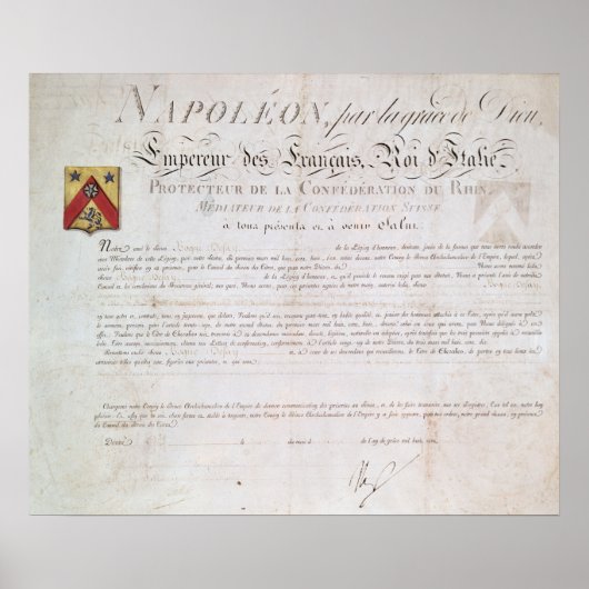 krachtens het eerste decreet gecreëerde geschikthe poster (Voorkant)