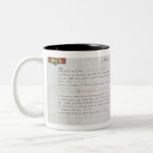 krachtens het eerste decreet gecreëerde geschikthe tweekleurige koffiemok (Links)