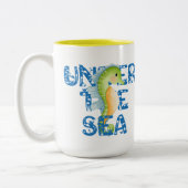 krachtens het zee tweekleurige koffiemok (Links)