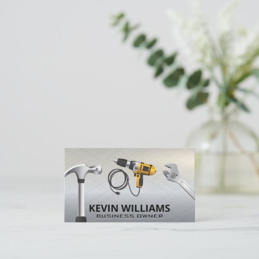 Krachtgereedschap | Timmerman Bouwer Visitekaartje (Staand voorkant)