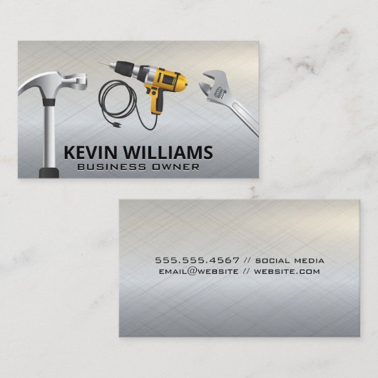 Krachtgereedschap | Timmerman Bouwer Visitekaartje (Voorkant / Achterkant)