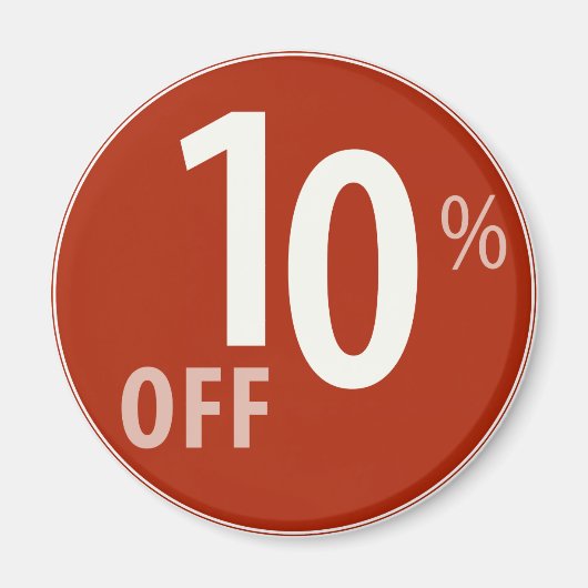 Krachtig 10% OFF SALE-teken - Magneten (Voorkant)
