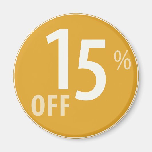 Krachtig 15% OFF SALE-teken - Magneten (Voorkant)