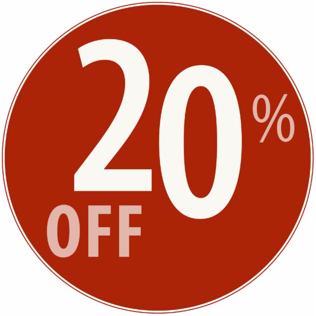 Krachtig 20% korting op verkoopsignaal - Versierin Fotobeeldje Ornament (Voorkant)