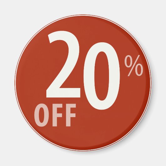 Krachtig 20% OFF SALE-teken - Magneten (Voorkant)