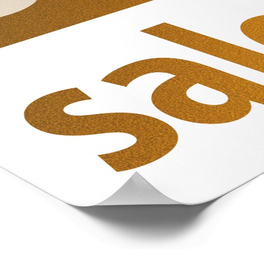 Krachtig 30% korting op verkoopsignaal | Golden Poster (Hoek)