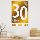 Krachtig 30% korting op verkoopsignaal | Golden Poster (Keuken)