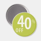Krachtig 40% OFF SALE-teken - Magneten (Voorkant / Achterkant)