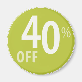 Krachtig 40% OFF SALE-teken - Magneten