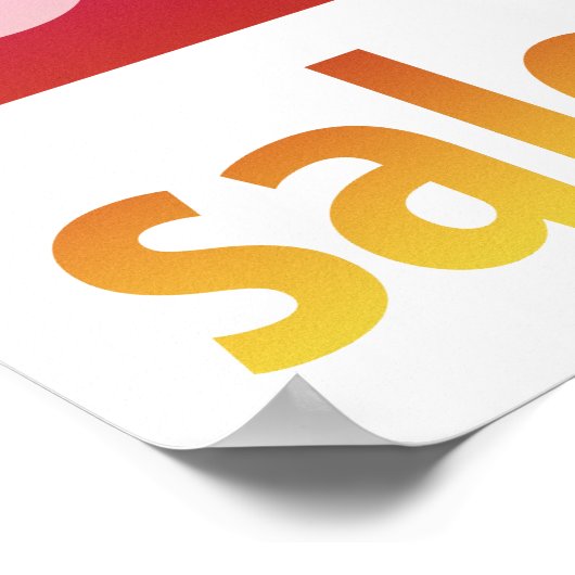 Krachtig 50% korting op verkoopsignaal | Kleurrijk Poster (Hoek)