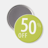 Krachtig 50% OFF SALE-teken - Magneten (Voorkant / Achterkant)