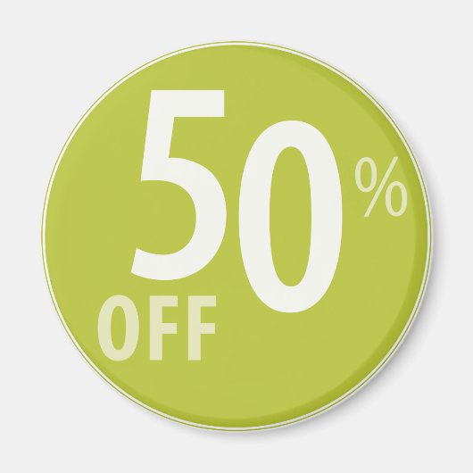 Krachtig 50% OFF SALE-teken - Magneten (Voorkant)