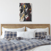 Krachtig Abstract Expressionistisch Portret Modern Canvas Afdruk (Insitu (Slaapkamer))