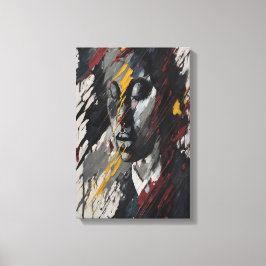 Krachtig Abstract Expressionistisch Portret Modern Canvas Afdruk