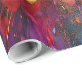 Krachtig Abstract Olieverf Spat Luxe Cadeaupapier (Rol Hoek)