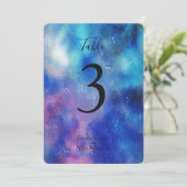 Krachtig blauwe aquarel | Tafelnummerkaartjes Kaart (Staand voorkant)