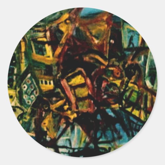 KRACHTIG DE GATE RONDE STICKER (Voorkant)