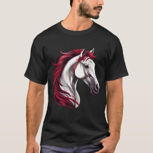 Krachtig en sterk Paard Grijs, Zwart en Wit T-shirt