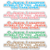 Krachtig Gebed van Verlating Jezus Vinyl Contour Sticker (Voorkant)