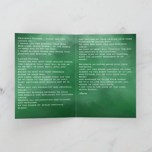 Krachtig Gebed voor de Zieke Healing Kaart (Binnen)