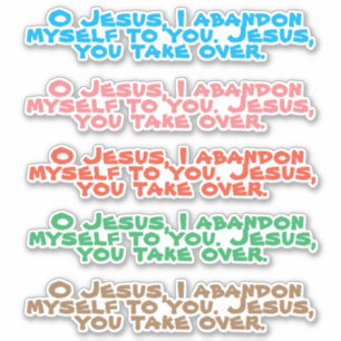 Krachtig gebed voor ontvoering Jezus Vinyl Contour Sticker