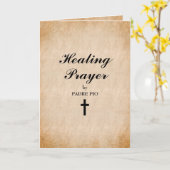 Krachtig gebeden voor het genezen door Padre Pio Kaart (Gele Bloem)