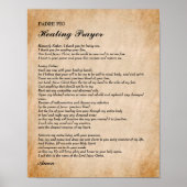 Krachtig gebeden voor het genezen door Padre Pio Poster (Voorkant)