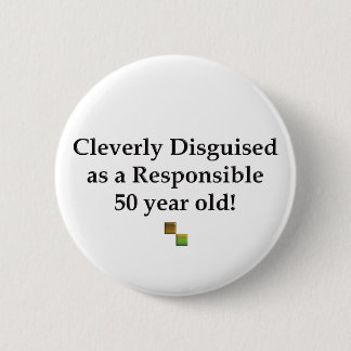 Krachtig gedempt 50! ronde button 5,7 cm