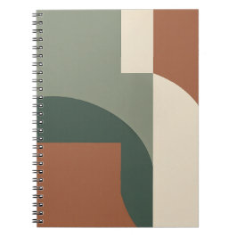 Krachtig Geometrisch Abstract | Salie & Terracotta Notitieboek