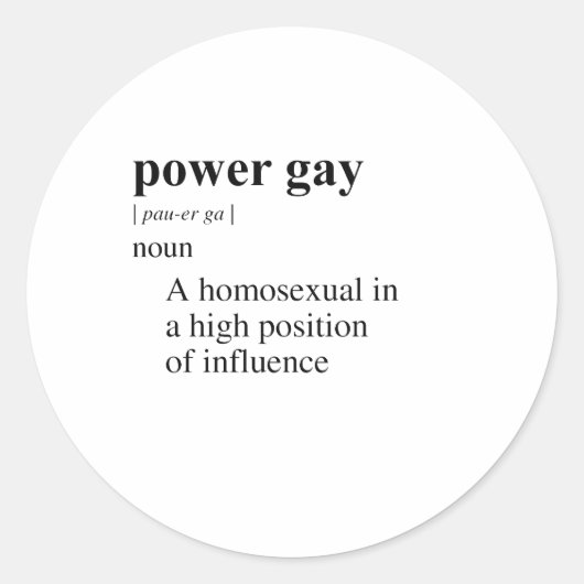 KRACHTIG HOMO RONDE STICKER (Voorkant)