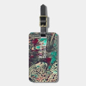 Krachtig Jaguar Monogram Bagagelabel (Voorkant verticaal)