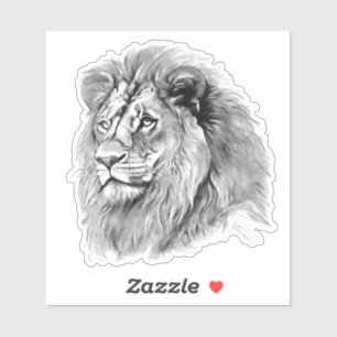 Krachtig Leeuwenportret Sticker