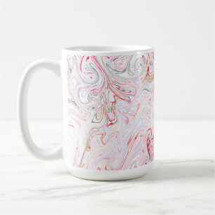 Krachtig Levendig Roze Vloeiend Marmer Wervel Abst Koffiemok