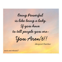 KRACHTIG MARGARET THATCHER ZIJN