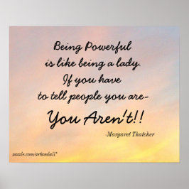 KRACHTIG MARGARET THATCHER ZIJN POSTER