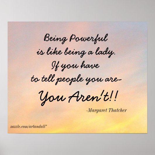 KRACHTIG MARGARET THATCHER ZIJN POSTER (Voorkant)