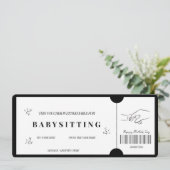 Krachtig Minimalistisch Babysitbewijs Kaart (Staand voorkant)