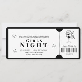 Krachtig Minimalistisch Meisjes Avond Voucher Kaart