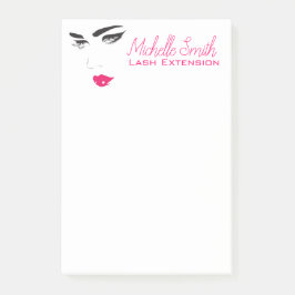 Krachtig Minimalistisch Roze Zwart Modern Make-up  Post-it® Notes