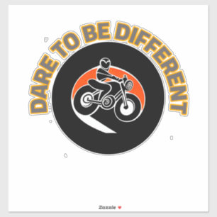 Krachtig motorfietsontwerp sticker