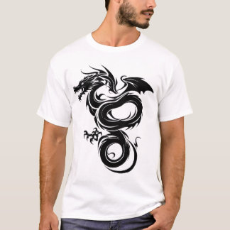 Krachtig mythisch drakengrafisch ontwerp van GJA D T-shirt