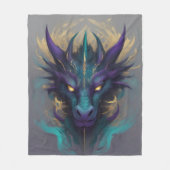Krachtig Mythisch Drakenhoofd Fleece Deken (Voorkant)