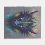 Krachtig Mythisch Drakenhoofd Fleece Deken (Voorkant (Horizontaal))