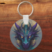 Krachtig Mythisch Drakenhoofd Sleutelhanger (Voorkant)