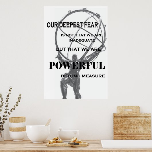 Krachtig naast maatstaf poster (Keuken)