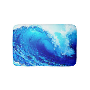 Krachtig ontwerp van de oceaangolfstoot badmat