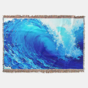 Krachtig ontwerp van de oceaangolfstoot deken