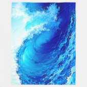 Krachtig ontwerp van de oceaangolfstoot fleece deken (Voorkant)